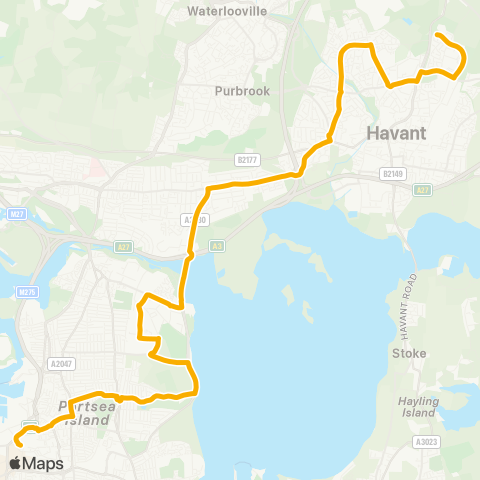 Stagecoach South Havant Academy - City Shops South map