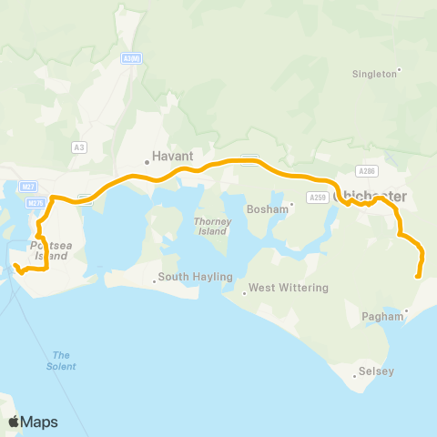 Stagecoach South The Hard Interchange - Barfoots of Botley map