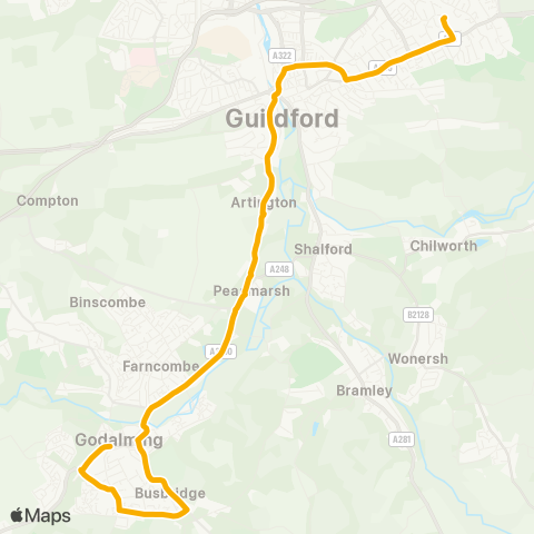 Stagecoach South Homebase - St Peters School map