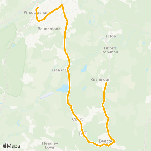 Stagecoach South Lowicks Road - Weydon School map