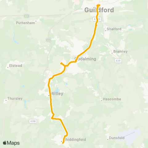 Stagecoach South Hatchetts Drive - Friary Bus Station map