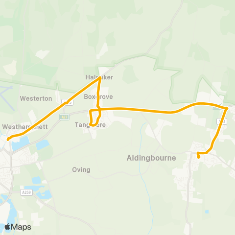 Stagecoach South Ormiston Six Villages Academy - Chichester Pk Hotel map