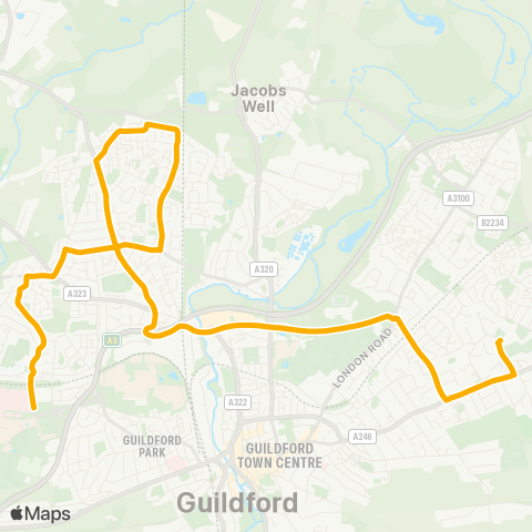 Stagecoach South Egerton Road - St Peters School map