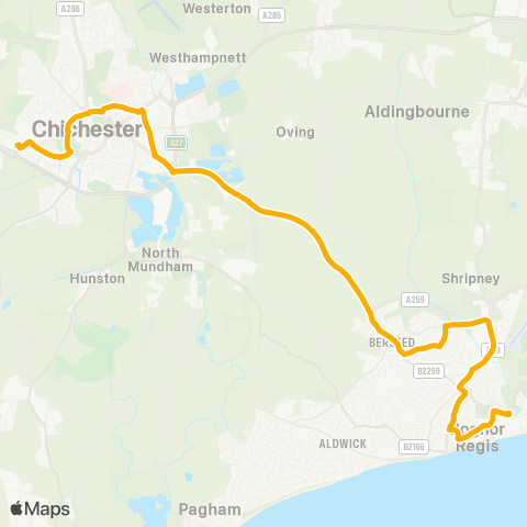 Stagecoach South Hotham Park - Tesco map