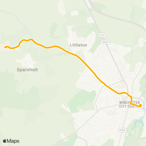 Stagecoach South Bus Station - Sparsholt College map