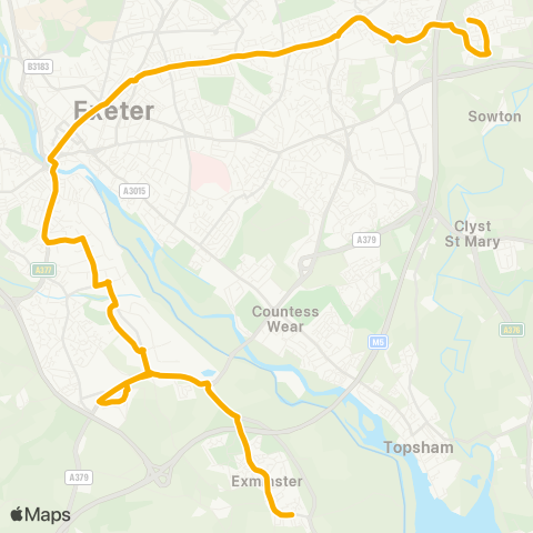 Stagecoach South West Stone Barton Road - Royal Oak map