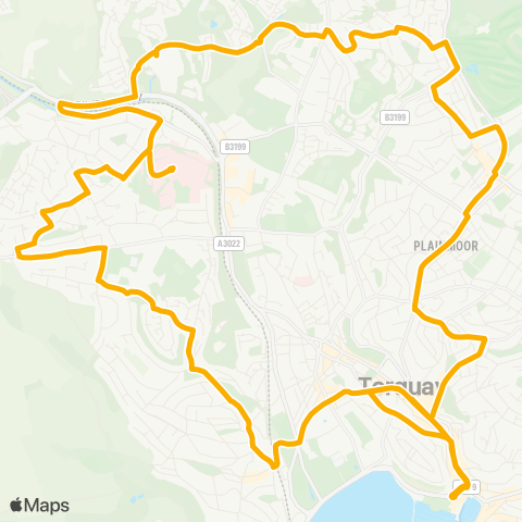 Stagecoach South West Cary Parade - Cary Parade map