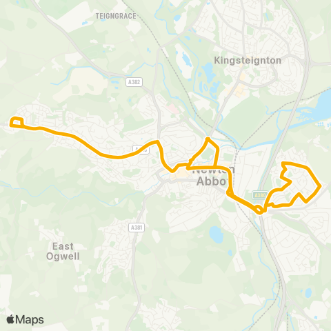 Stagecoach South West Buttercup Way - Buttercup Way map