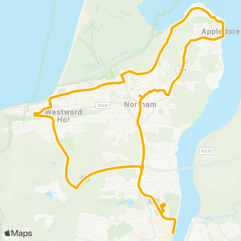 Stagecoach South West Bideford Quay - Morrisons map