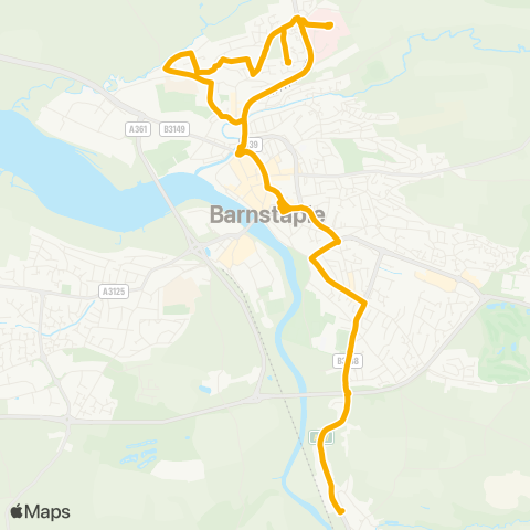 Stagecoach South West Bottom of Mount Pleasant - Bus Station map