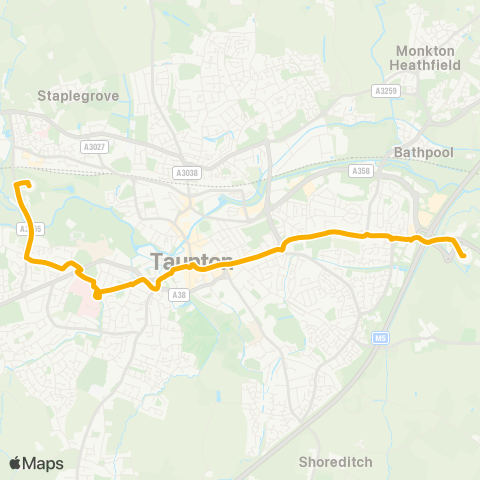 Stagecoach South West Silk Mills P&R - Gateway P&R map