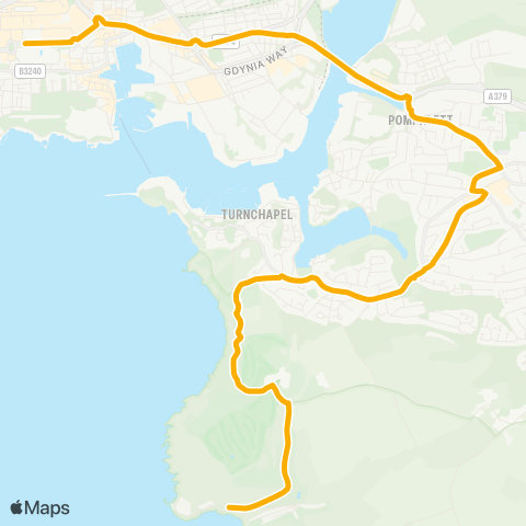 Stagecoach South West Bovisand Cafe - Royal Parade map