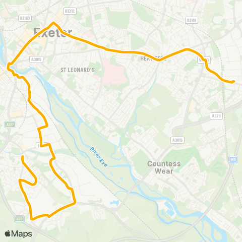 Stagecoach South West Sowton P&R - Matford P&R map