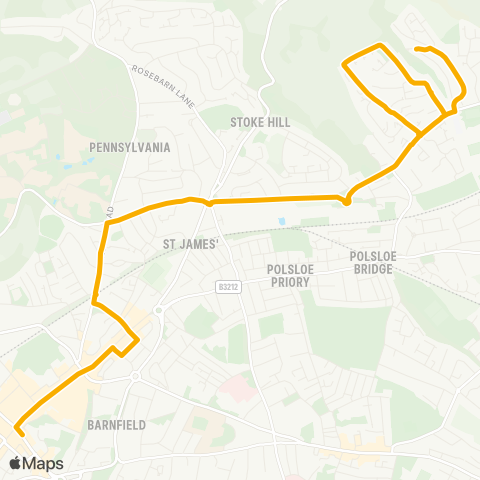 Stagecoach South West South Street - Savoy Hill map