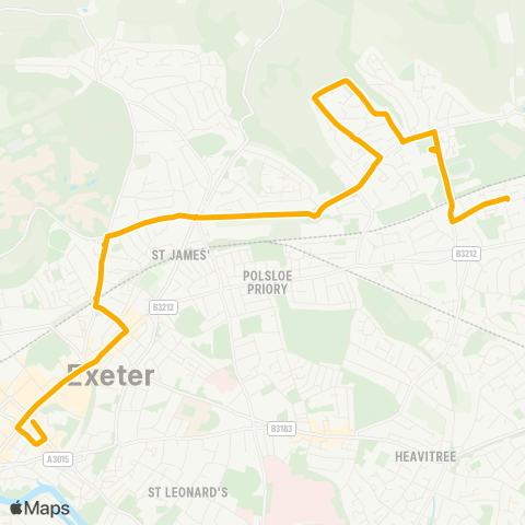Stagecoach South West South Street - Bernadette Close map