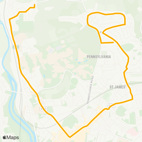 Stagecoach South West Rosebarn Avenue - West Garth Road top map