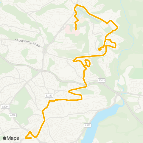 Stagecoach South West Mayflower Street - Derriford Hospital map