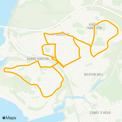 Stagecoach South West Victoria Rd Library - St Budeaux Square 1 map