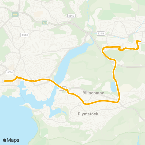Stagecoach South West Ridgeway Shops - Royal Parade map