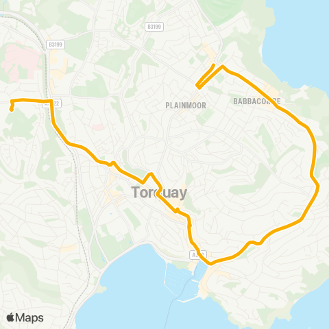 Stagecoach South West Chilcote Mem - Torquay Grammar Schools map