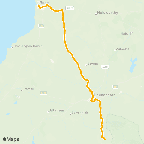Stagecoach South West Duchy College - The Strand map