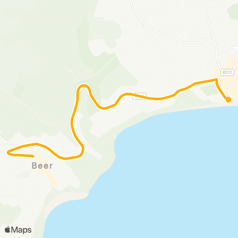Stagecoach South West Sea Front - Beer Cross map