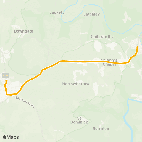 Stagecoach South West Cornish Inn - Community College map