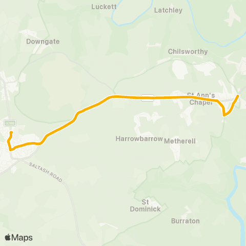 Stagecoach South West CC - Railway Sta Sand Hill map