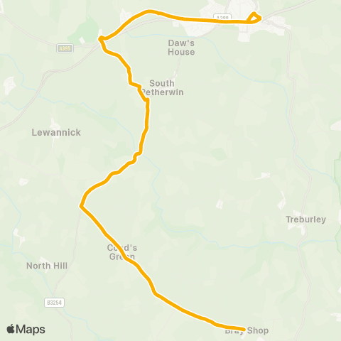 Stagecoach South West Launceston College - Post Box map