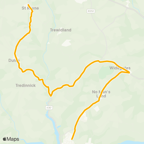 Stagecoach South West Looe Community Academy - Valley View map