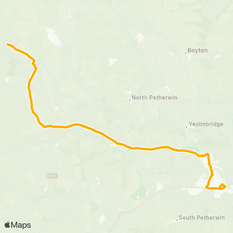 Stagecoach South West Langdon Cross - Launceston College map