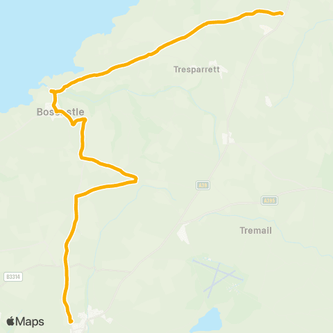 Stagecoach South West Bus Pk Sir James Smith Sch - Whitehall Farm map