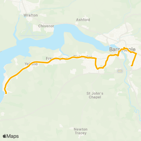 Stagecoach South West Park School - Anstey Way map