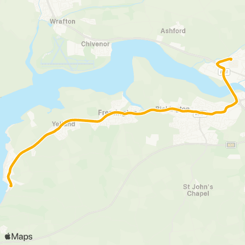 Stagecoach South West Community College - Anstey Way map