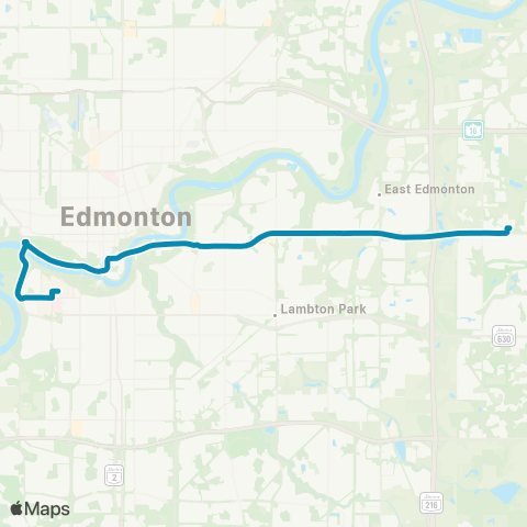 Strathcona County Transit Bethel - University of Alberta map