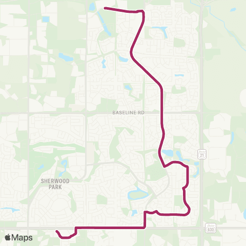 Strathcona County Transit School Special map