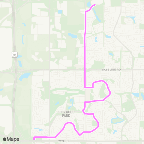 Strathcona County Transit School Special map