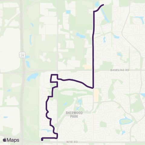Strathcona County Transit School Special map