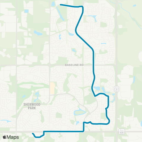 Strathcona County Transit Bethel - Regency map