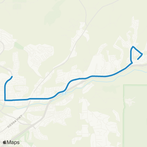 Santa Clarita Transit Canyon High map