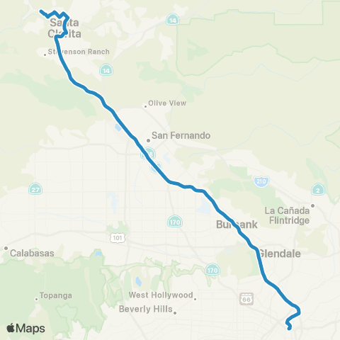 Santa Clarita Transit Union Station map