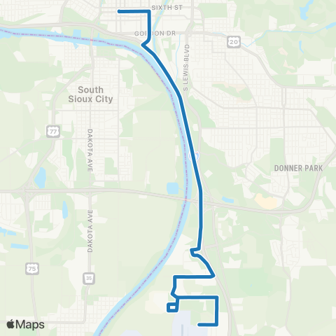 Sioux City Transit Airport map