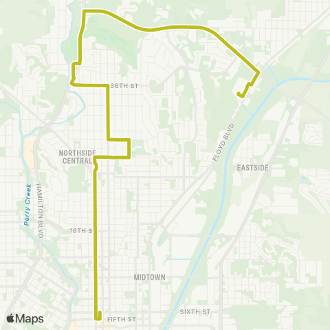 Sioux City Transit Pierce-Jackson map