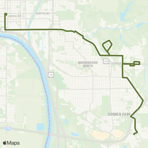 Sioux City Transit Sunnybrook map