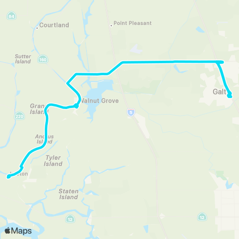 SCT Link Delta Route map