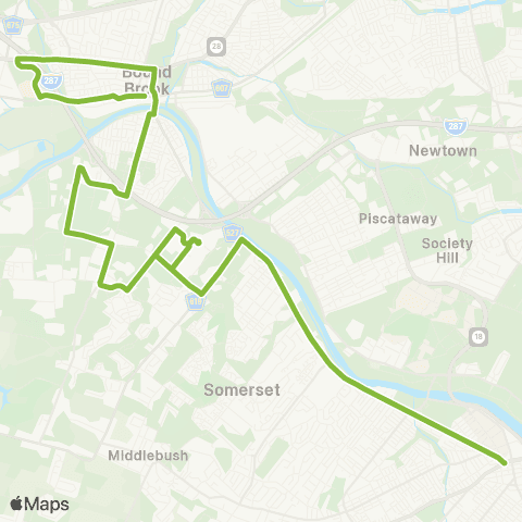 Somerset County Shuttle Davidson Avenue Shuttle 852 map