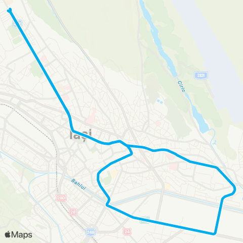 SCTP Copou - Targu Cucu - Tatarasi - Podu Ros - Copou map