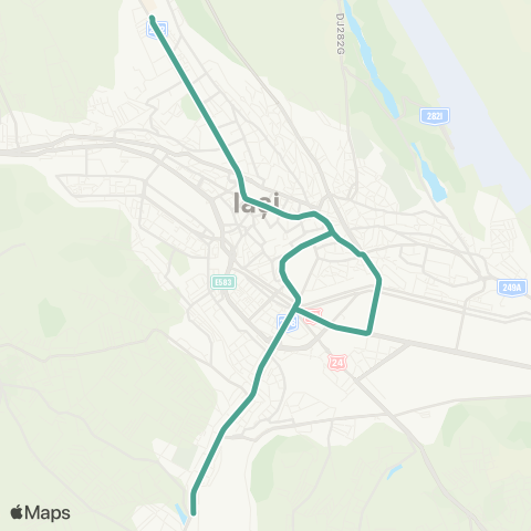 SCTP Copou - Targu Cucu - Podu Ros - Tehnopolis map