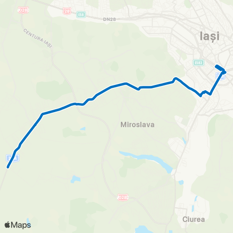 SCTP Podu Ros - Miroslava - Ferma Liliac map