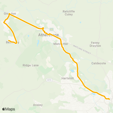 Stagecoach Midlands Bus Station - Ocado map